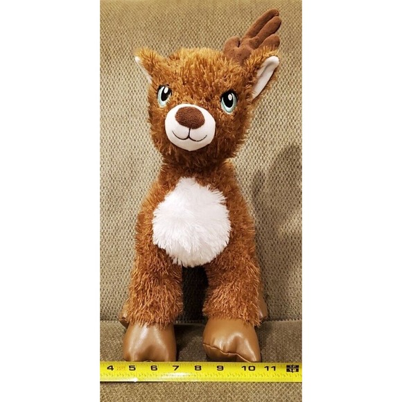 2021 Green Embroidered Eyes BAB Reindeer Pleather Feet 6.5"×12"×14" Plush - Picture 8 of 14